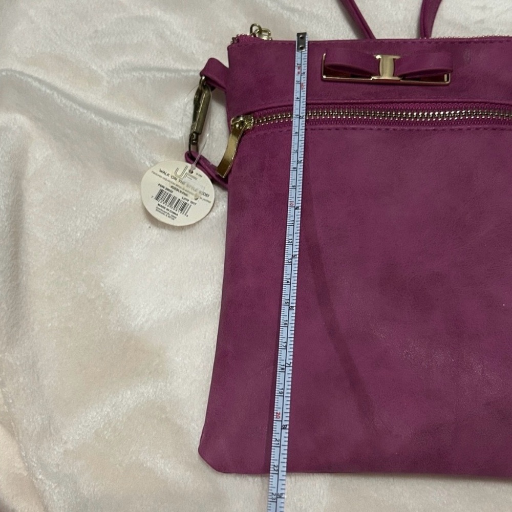 Urban Expressions Vegan Pink Leather Crossbody Bag - NWT - Picture 6 of 7